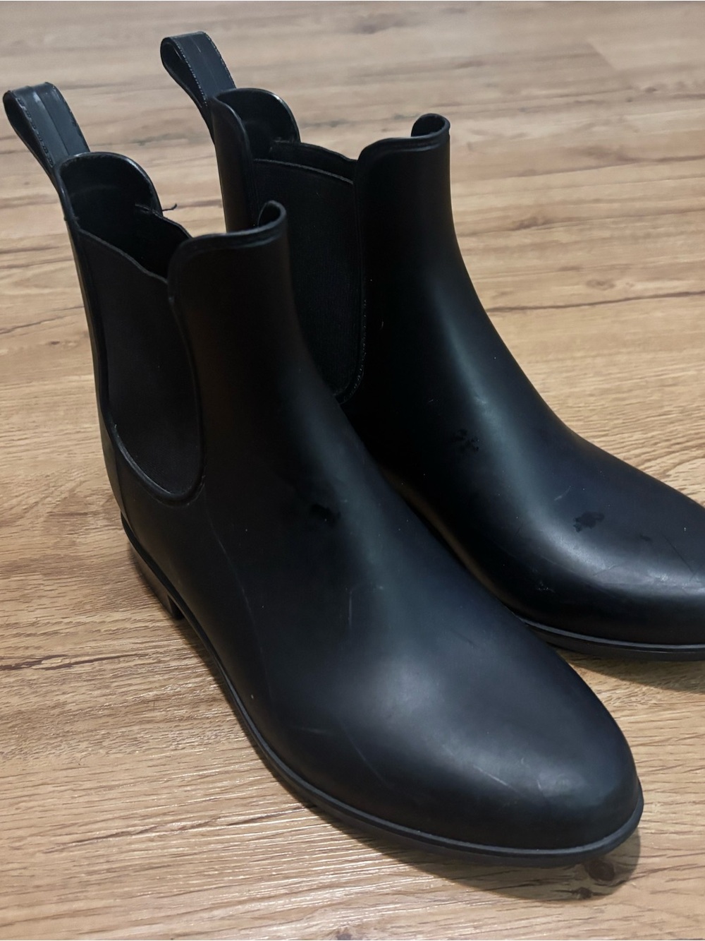 Black Chelsea-Style Rain Boots